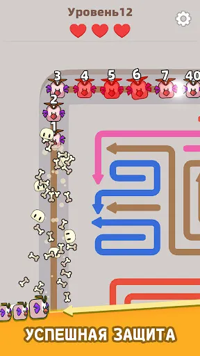 Скриншот 3 — Arrow Defense: Стрелки Пазл