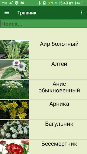 Скриншот 2 — Справочник лекарственных трав