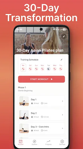 Скриншот 2 — Asian pilates: Workout at Home
