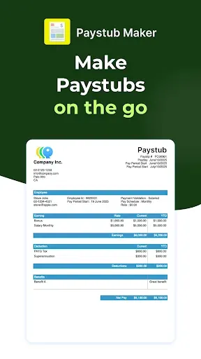 Скриншот 1 — Paystub Maker