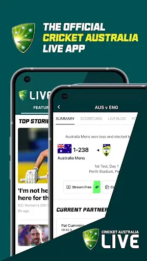 Скриншот 1 — Cricket Australia Live