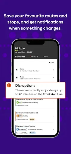 Скриншот 3 — Public Transport Victoria app