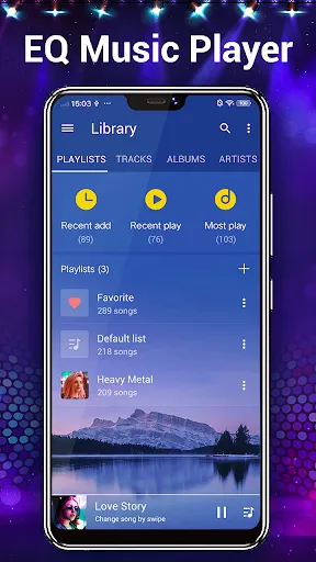 Скриншот 2 — Музыкальный плеер - Музыка,MP3