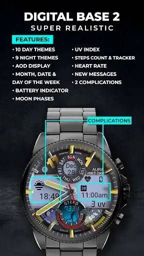 Скриншот 4 — WB Digital Base 2 Watch Face