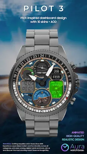Скриншот 1 — WB PILOT 3 Animated Watch Face