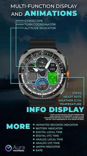 Скриншот 3 — WB PILOT 3 Animated Watch Face
