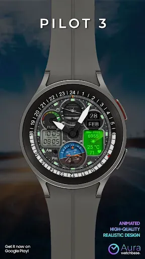 Скриншот 7 — WB PILOT 3 Animated Watch Face