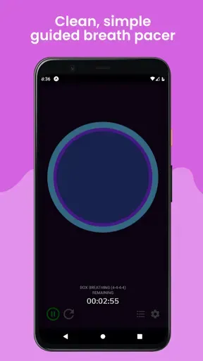 Скриншот 1 — Awesome Breathing: Pacer Timer