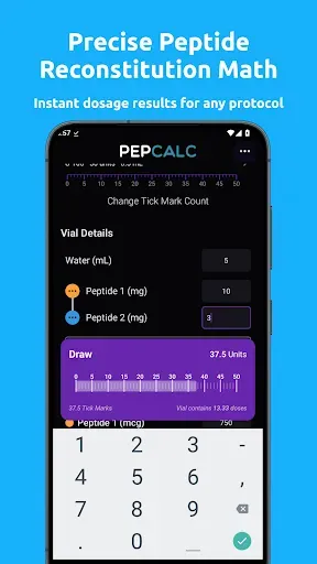 Скриншот 2 — PepCalc: Peptide Calculator