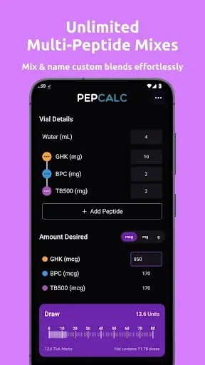Скриншот 3 — PepCalc: Peptide Calculator
