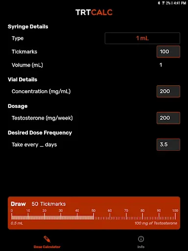 Скриншот 4 — TRTCalc: Testosterone Tool