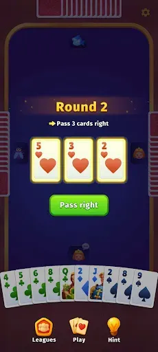 Скриншот 2 — Hearts: Classic Cards