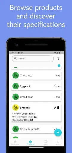 Скриншот 3 — PurineMe Uric Acid Calculator