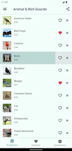 Скриншот 5 — Звуки птиц и животных