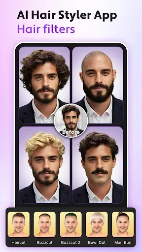 Скриншот 3 — Hair Styler App, AI Hairstyle
