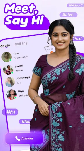 Скриншот 1 — Bhabhi ji – Chat & Friends