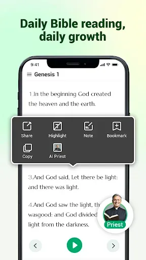 Скриншот 5 — Bible - Pray + Verse + Audio
