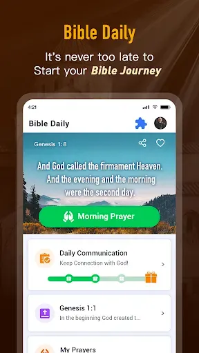 Скриншот 1 — Bible Daily, KJV Bible + Audio