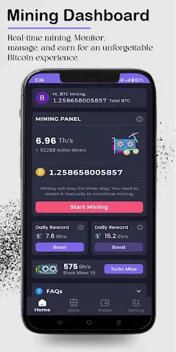 Скриншот 2 — BTC Cloud Mining(Crypto Miner)