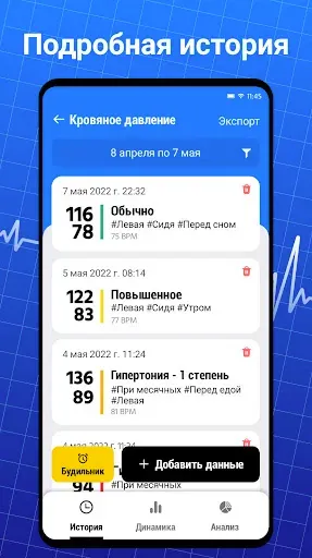 Скриншот 2 — Кровяное давление Про