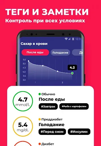 Скриншот 5 — Диабет Дневник - Сахарный