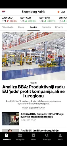 Скриншот 2 — Bloomberg Adria
