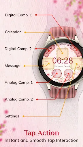 Скриншот 1 — WF4U Blossom Floral Watchface