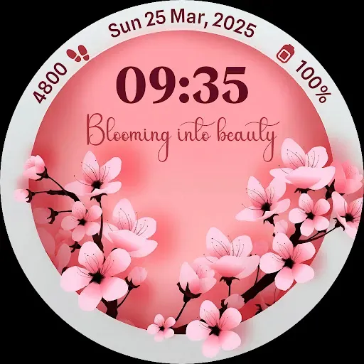 Скриншот 8 — WF4U Blossom Floral Watchface