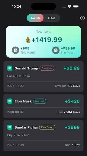 Скриншот 1 — Debt Buddy - Debt Tracker