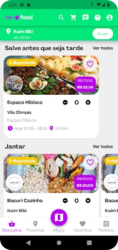 Скриншот 1 — Refood - Salve refeições