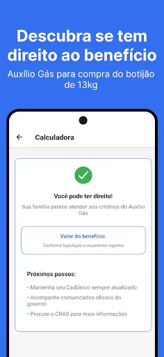 Скриншот 1 — Vale Gás - Auxílio Meu social