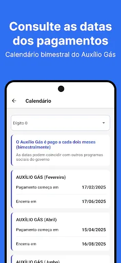 Скриншот 2 — Vale Gás - Auxílio Meu social