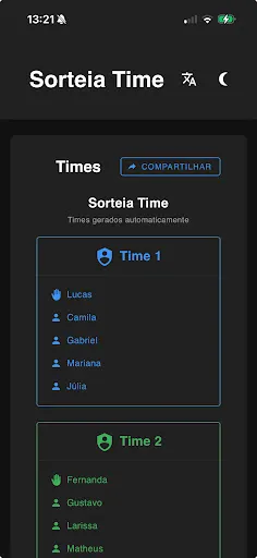Скриншот 2 — Sorteia Time