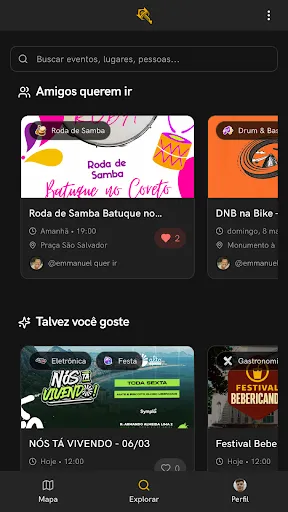 Скриншот 2 — Momo - Eventos e Conexões