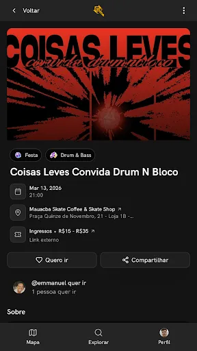 Скриншот 4 — Momo - Eventos e Conexões