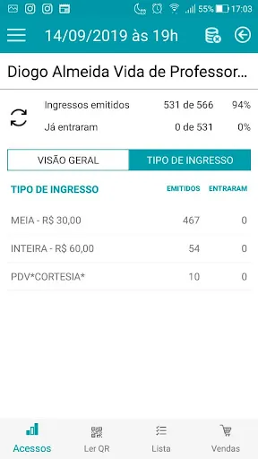 Скриншот 5 — Organizador Bilheteria Express