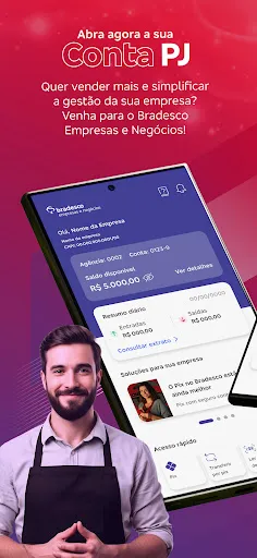 Скриншот 1 — Bradesco Empresas: Conta PJ