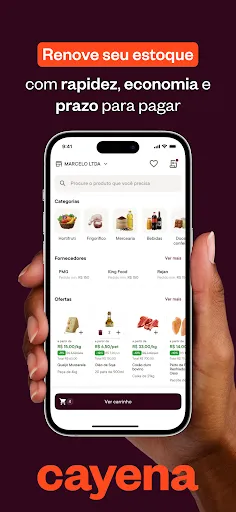 Скриншот 1 — Cayena - Compras de insumos