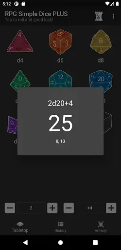 Скриншот 2 — RPG Simple Dice PLUS