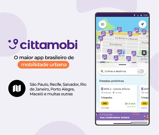 Скриншот 1 — Cittamobi: Ônibus e Trilhos