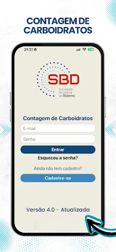 Скриншот 1 — Contagem de Carboidratos - SBD