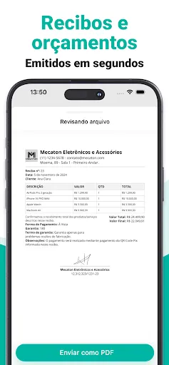 Скриншот 1 — Recibo de Pagamento PDF