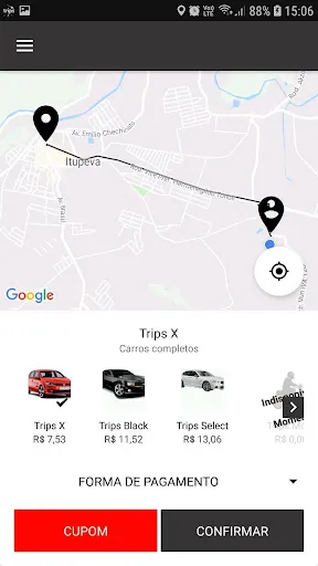 Скриншот 1 — Trips PASSAGEIRO