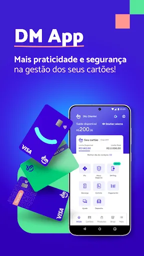 Скриншот 1 — DM App: Conta, Crédito e Pix