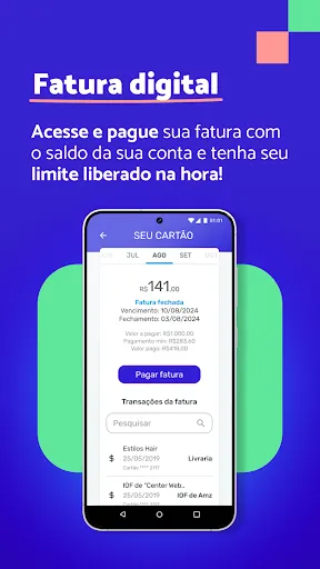 Скриншот 3 — DM App: Conta, Crédito e Pix
