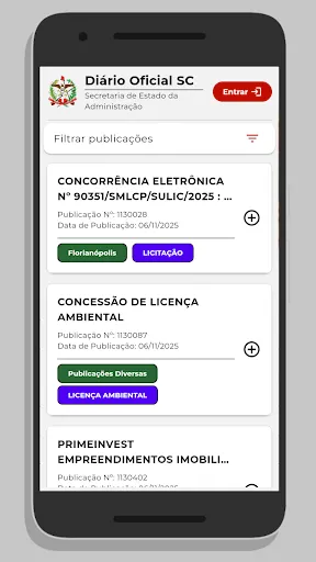 Скриншот 3 — Diário Oficial de SC