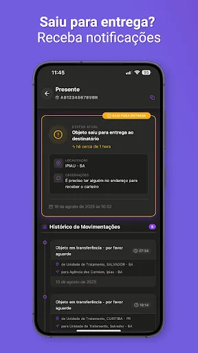 Скриншот 1 — Rastreio de Encomendas Correio