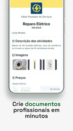 Скриншот 2 — Fazer Orçamento PDF + Gestão