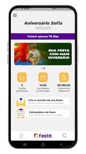 Скриншот 1 — Festit | Organize sua festa