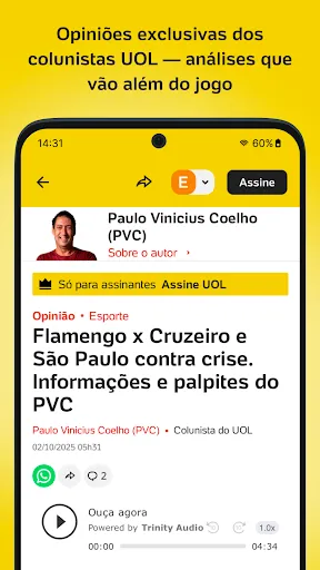 Скриншот 8 — Placar UOL: Futebol e notícias